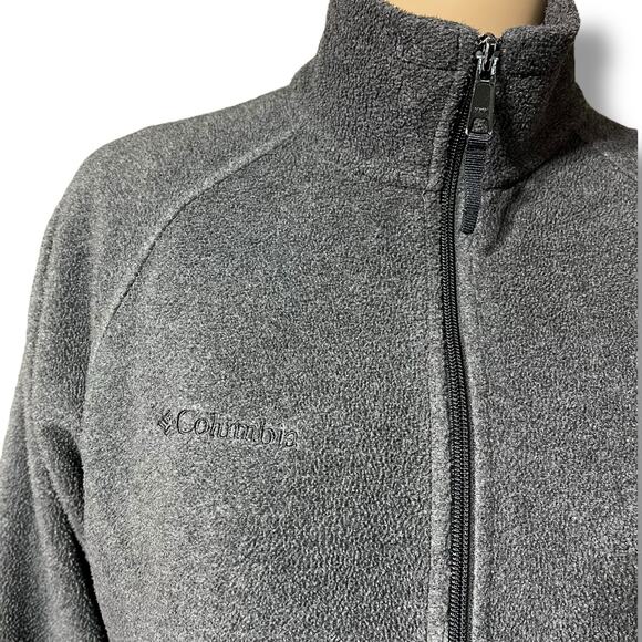 Columbia Womens Full Zip Casual Outdoor Fleece Sweatshirt Jacket Gray Small - Picture 2 of 11
